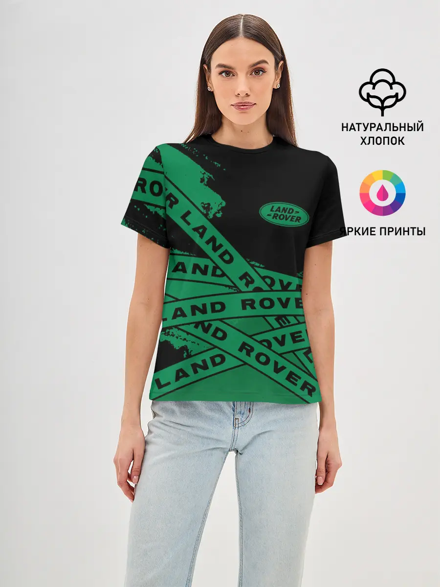 Женская базовая футболка / Land Rover - Strokes