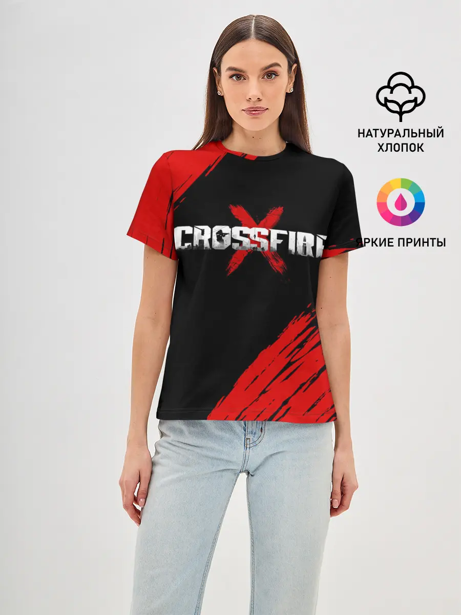 Женская базовая футболка / Cross fire X
