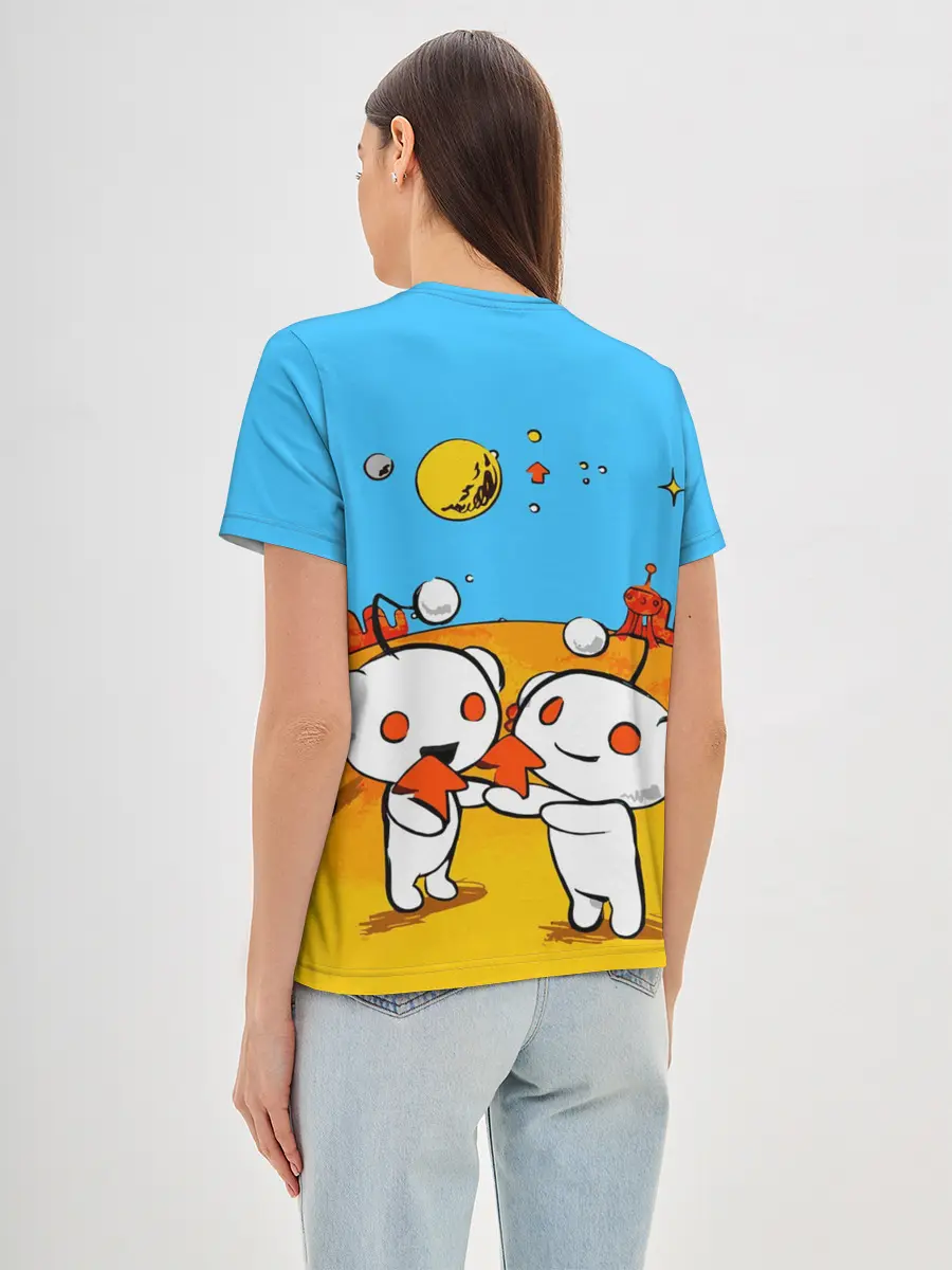 Женская базовая футболка / REDDIT / РЕДДИТ / UPVOTE ART