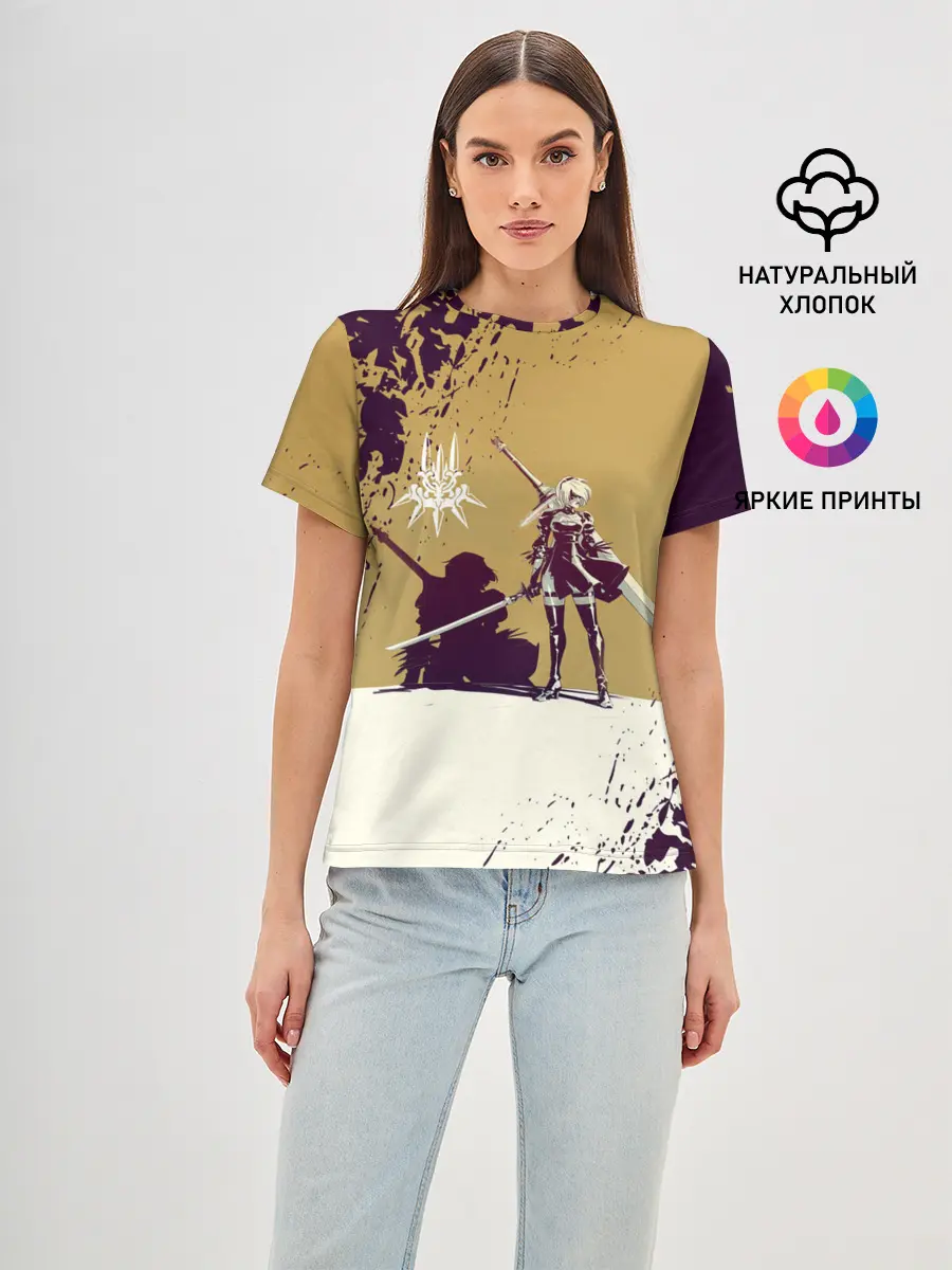 Женская базовая футболка / Yorha 2B | Nier Automata