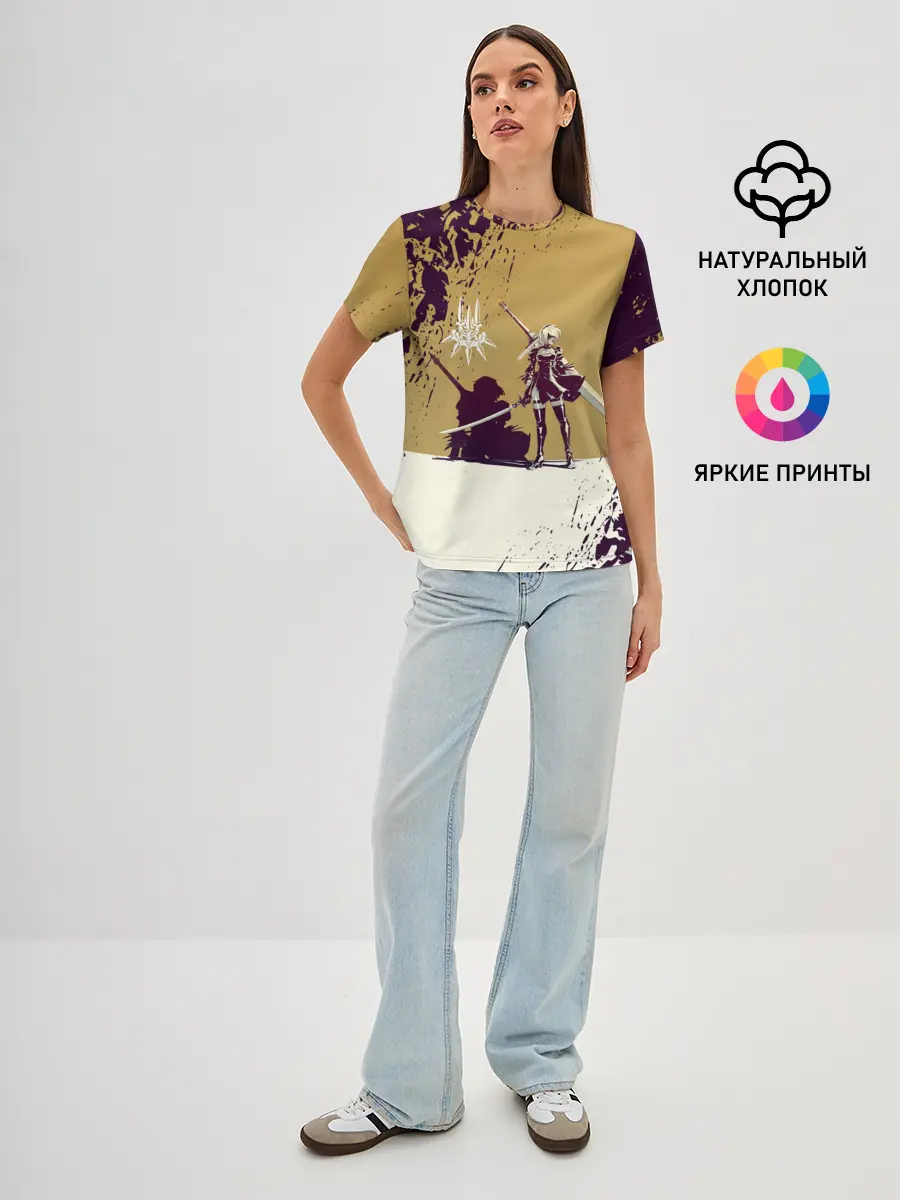 Женская базовая футболка / Yorha 2B | Nier Automata