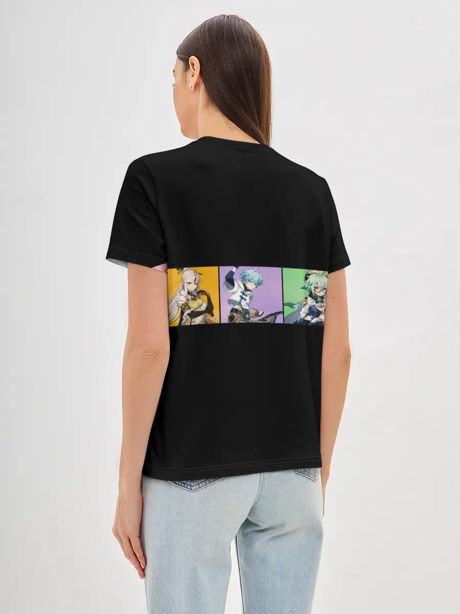 Женская базовая футболка / Genshin Impact - Полоса