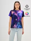 Женская базовая футболка / НЕОНОВЫЕ КОСМОС / NEON SPACE