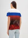 Женская базовая футболка / Россия огонь
