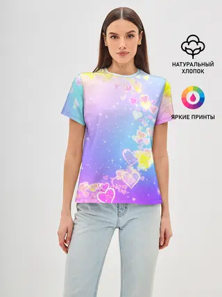 Женская базовая футболка / ЛЮБОВЬ ГРАДИЕНТ