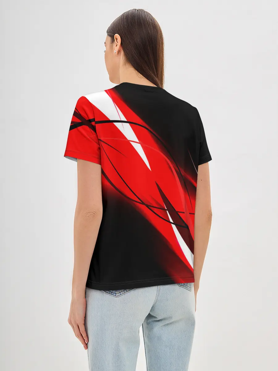 Женская базовая футболка / KIMETSU NO YAIBA маленький лого