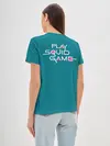 Женская базовая футболка / Keep calm and play squid game