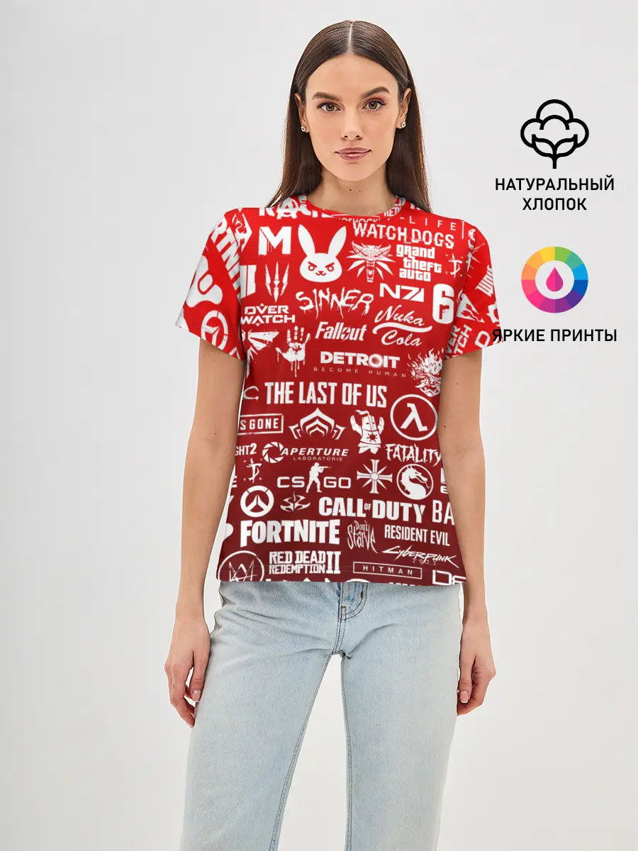 Женская базовая футболка / ЛОГОТИПЫ ИГР