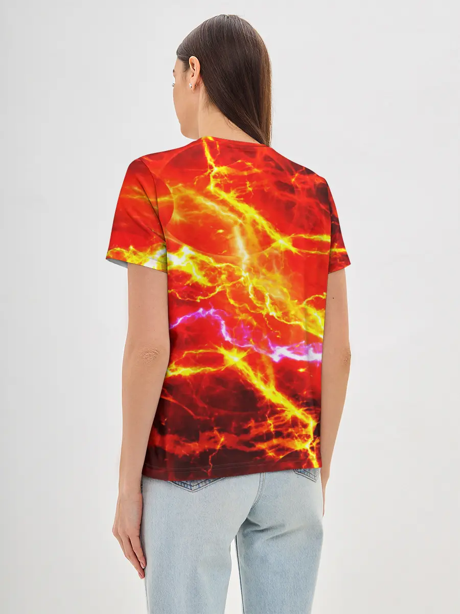 Женская базовая футболка / УДАРЫ МОЛНИИ