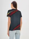 Женская базовая футболка / 3D Dark red & black