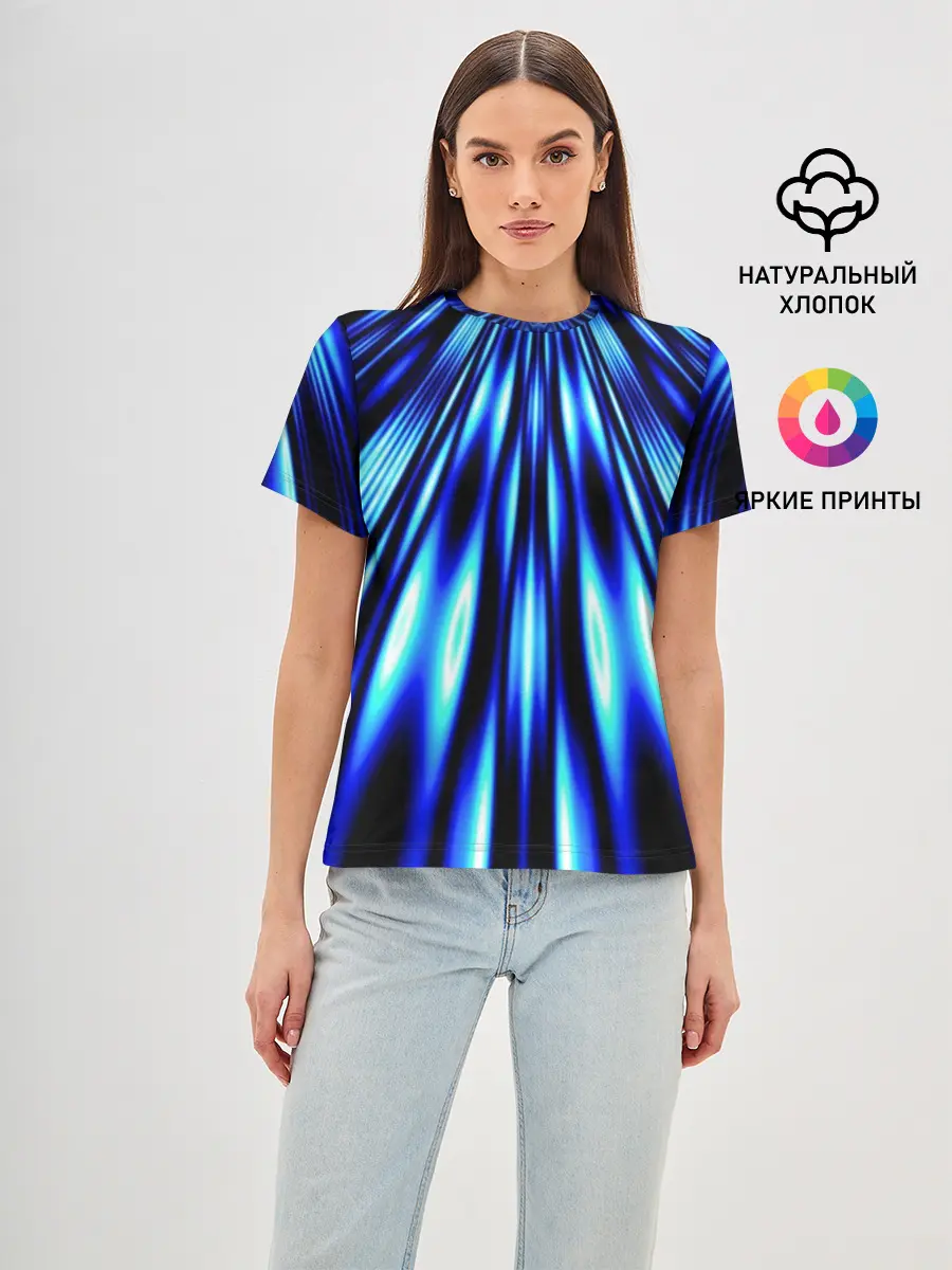 Женская базовая футболка / Световые Лучи