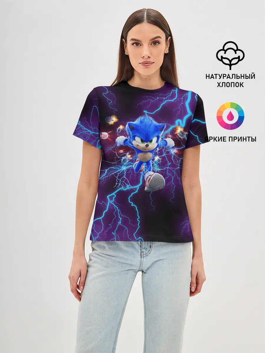 Женская базовая футболка / SONIC