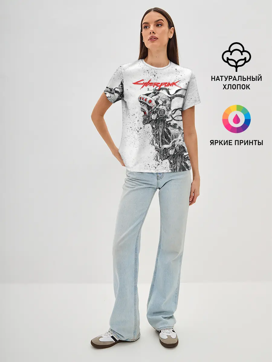 Женская базовая футболка / CYBERPUNK 2077