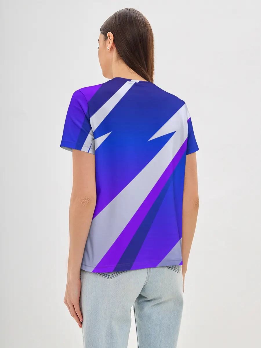 Женская базовая футболка / SPORT STYLE BLUE