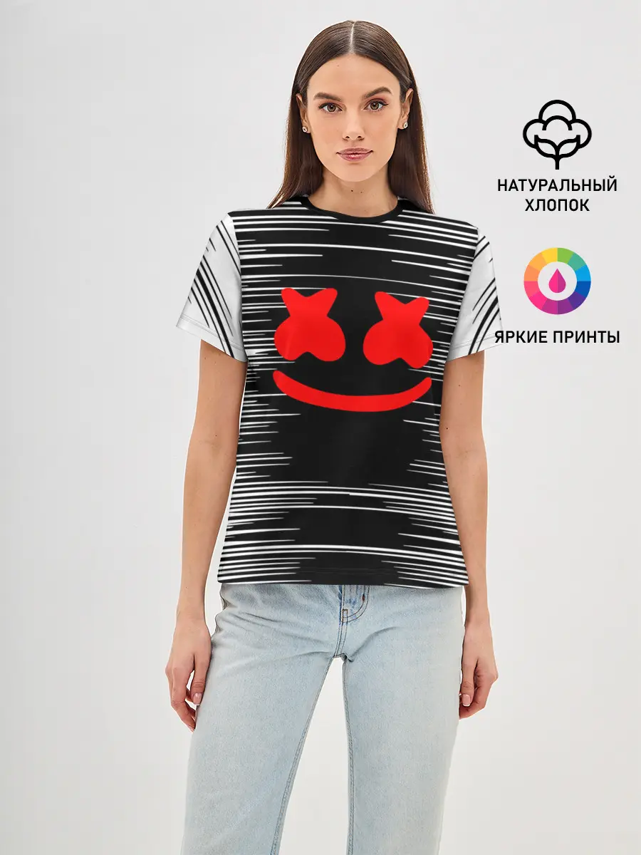 Женская базовая футболка / MARSHMELLO MELT / МАРШМЕЛЛО,