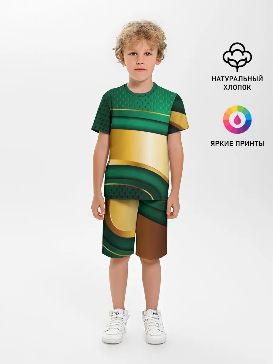Детская пижама с шортами / GREEN GOLD 3D