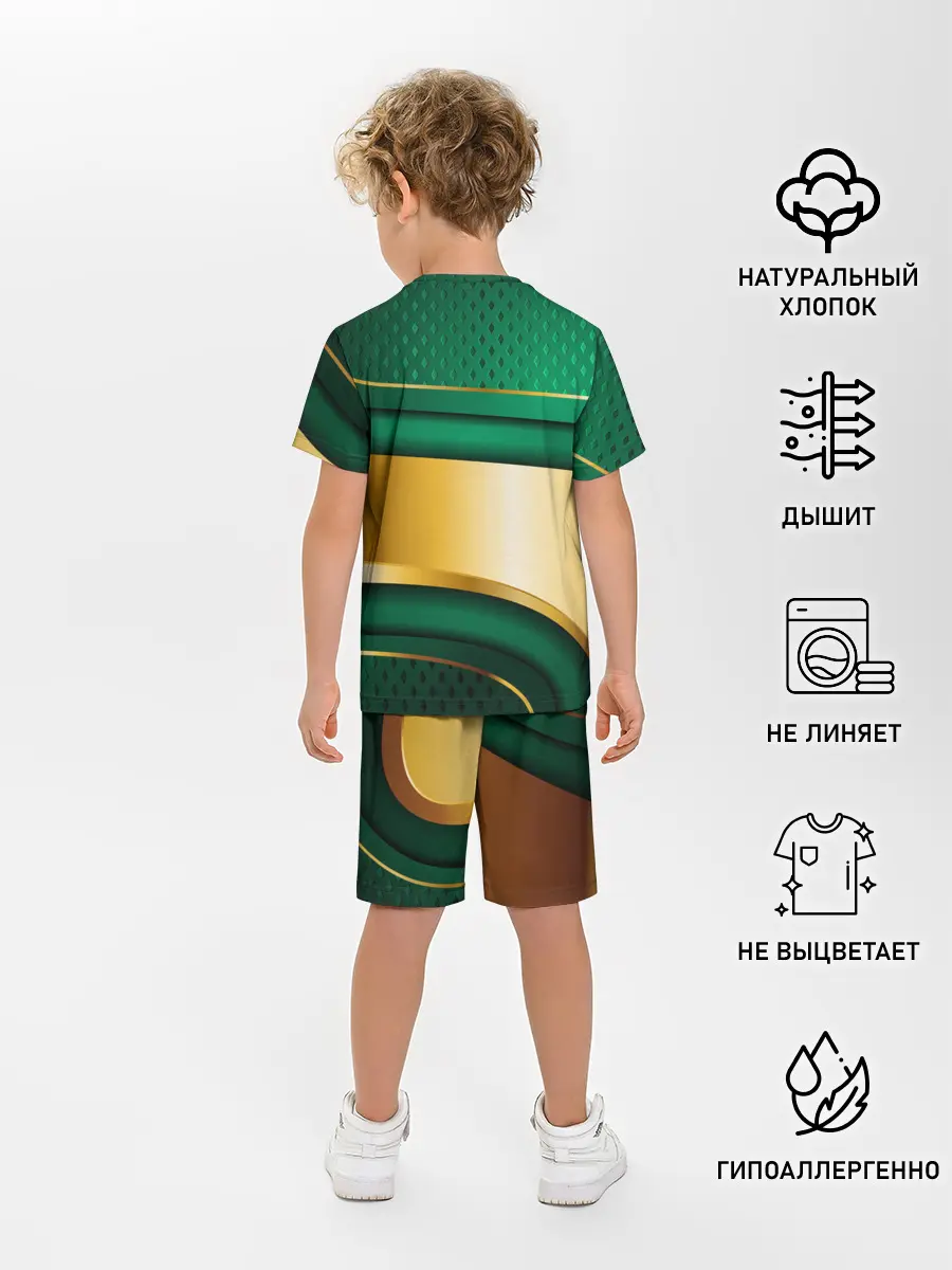 Детская пижама с шортами / GREEN GOLD 3D