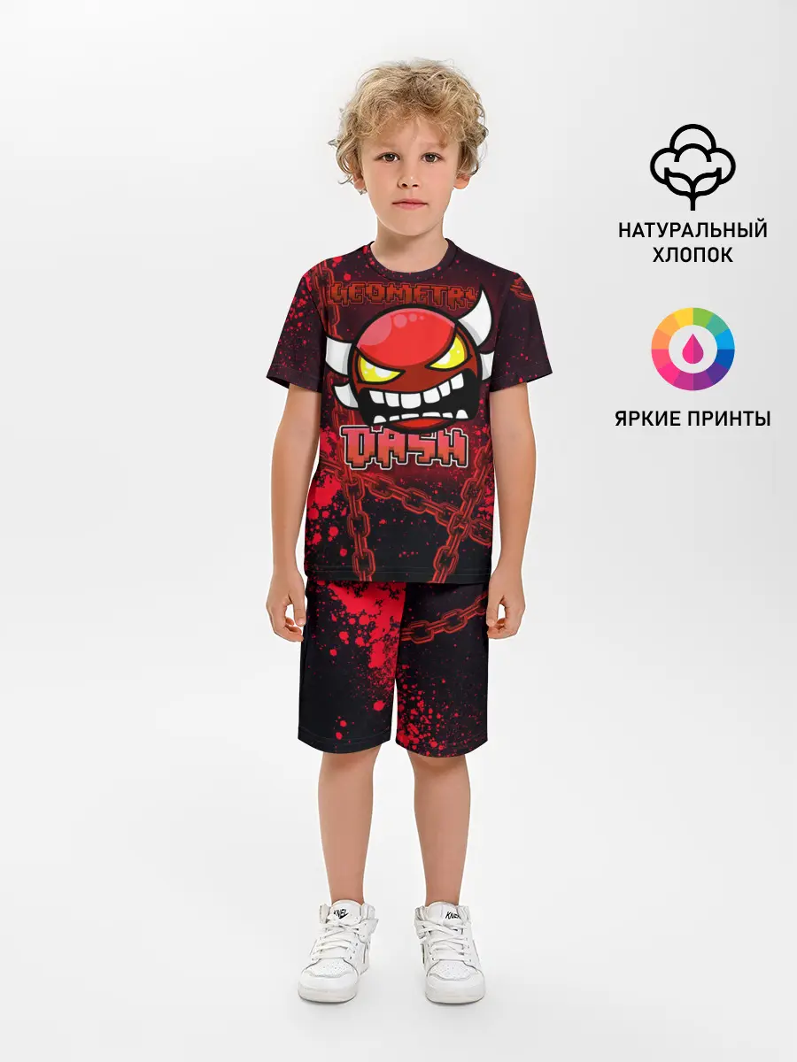 Детская пижама с шортами / Geometry Dash