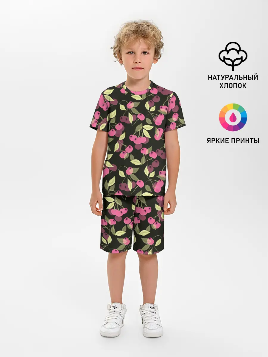 Детская пижама с шортами / Вишневый сад