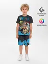 Детская пижама с шортами / One Piece синий всплеск