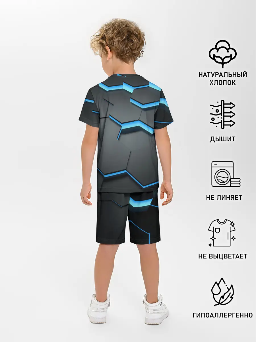 Детская пижама с шортами / 3D Плиты