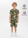 Детская пижама с шортами / Кошачий камуфляж