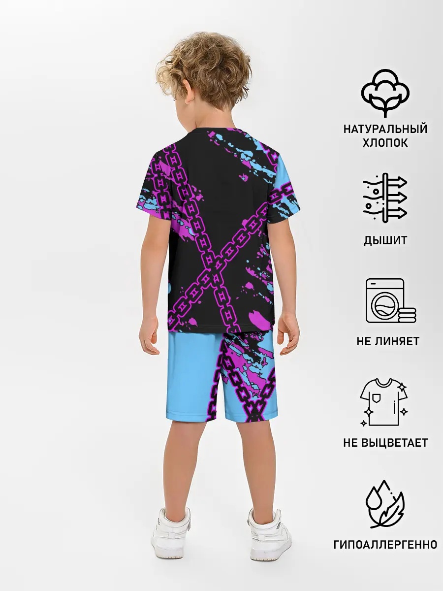 Детская пижама с шортами / Geometry Dash