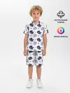 Детская пижама с шортами / Киты и яхты