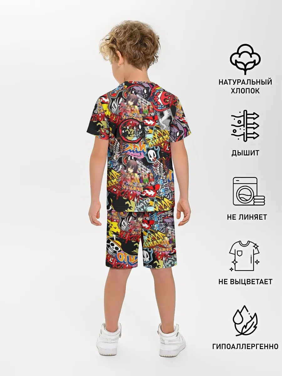 Детская пижама с шортами / Логотипы Аниме Мультиков