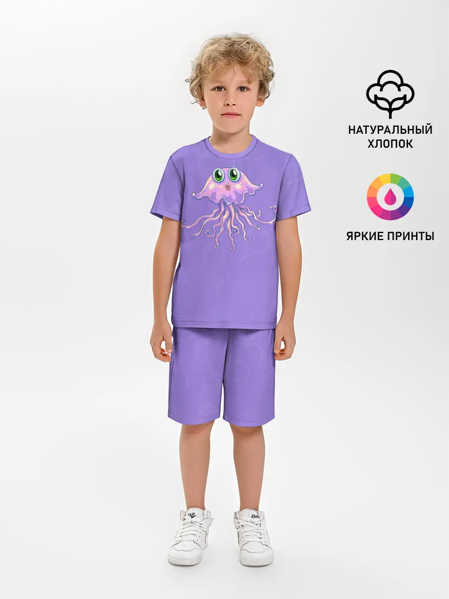 Детская пижама с шортами / Осьминог милый