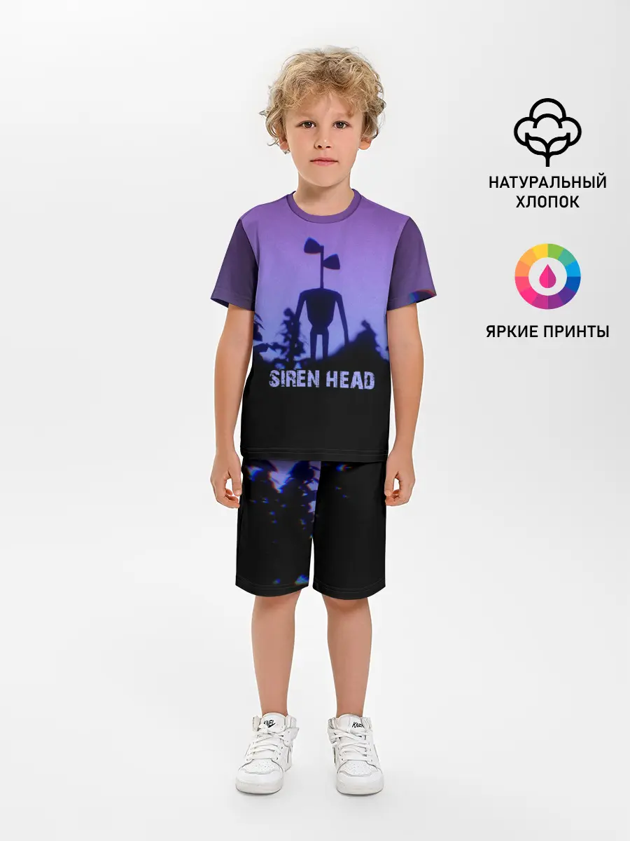 Детская пижама с шортами / СИРЕНОГОЛОВЫЙ ГЛИТЧ