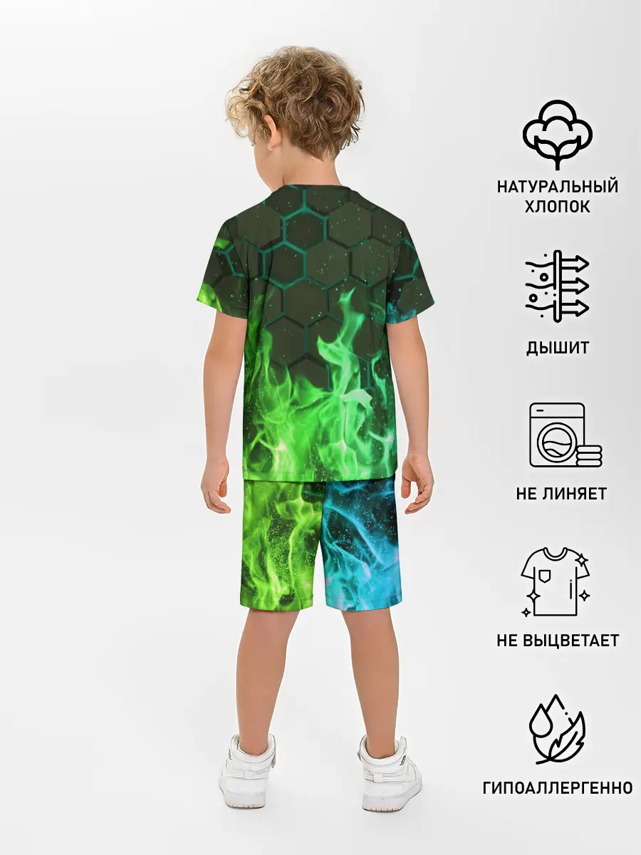 Детская пижама с шортами / Fire