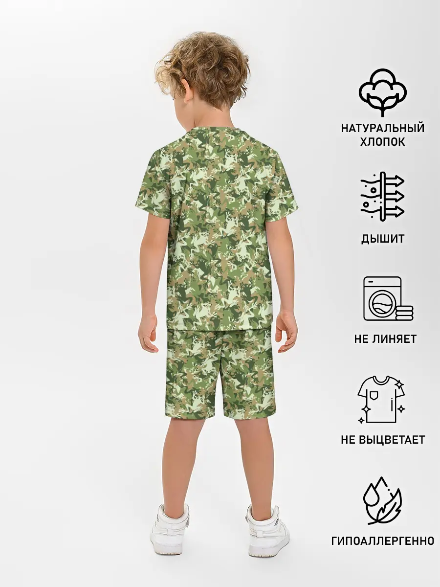 Детская пижама с шортами / Лягушки