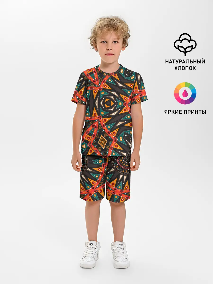 Детская пижама с шортами / Абстрактный арабский узор