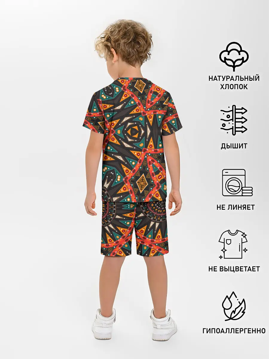 Детская пижама с шортами / Абстрактный арабский узор
