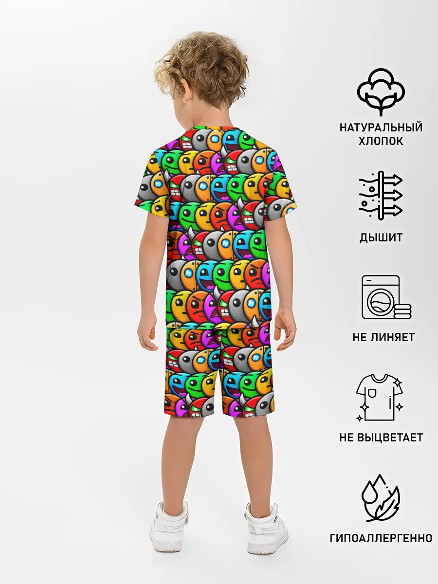 Детская пижама с шортами / GEOMETRY DASH
