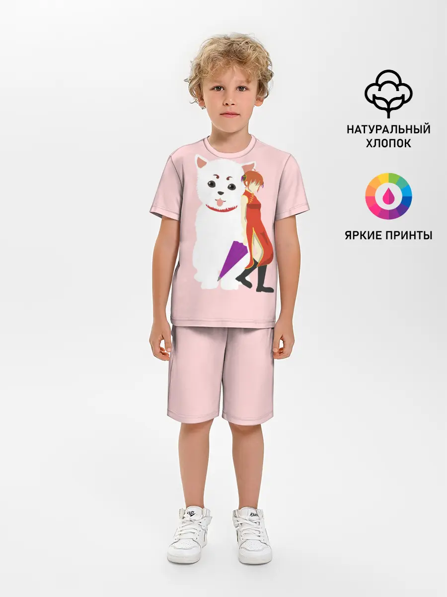 Детская пижама с шортами / Кот Гинтама