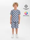 Детская пижама с шортами / Текстура в клетку