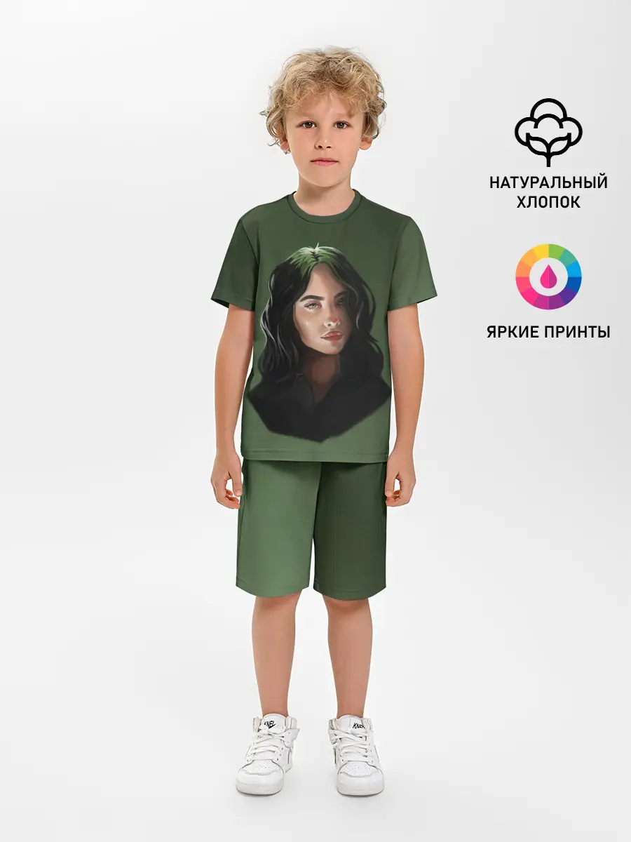 Детская пижама с шортами / BILLIE EILISH | БИЛЛИ АЙЛИШ