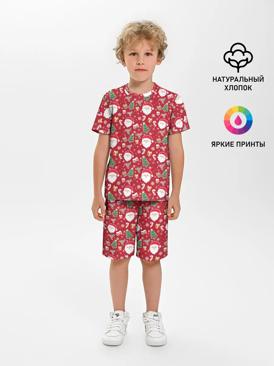 Детская пижама с шортами / Дед Мороз