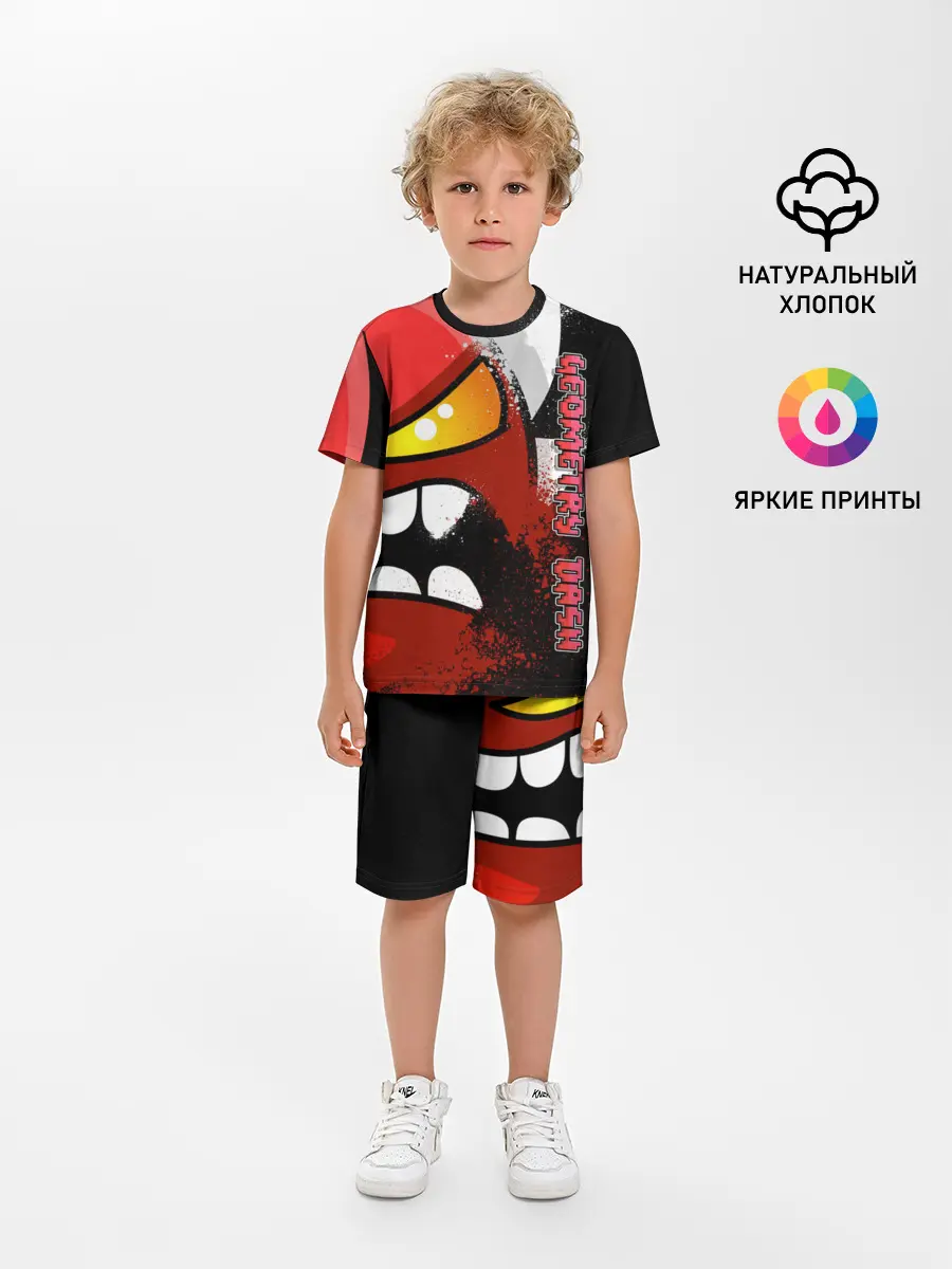 Детская пижама с шортами / Geometry Dash