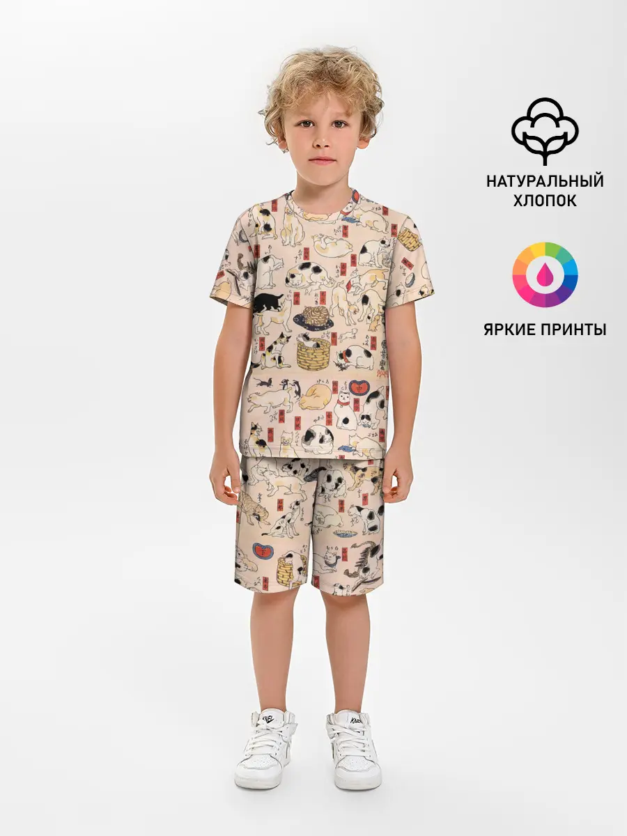 Детская пижама с шортами / Kuniyoshi Cats
