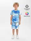 Детская пижама с шортами / Вода акварель