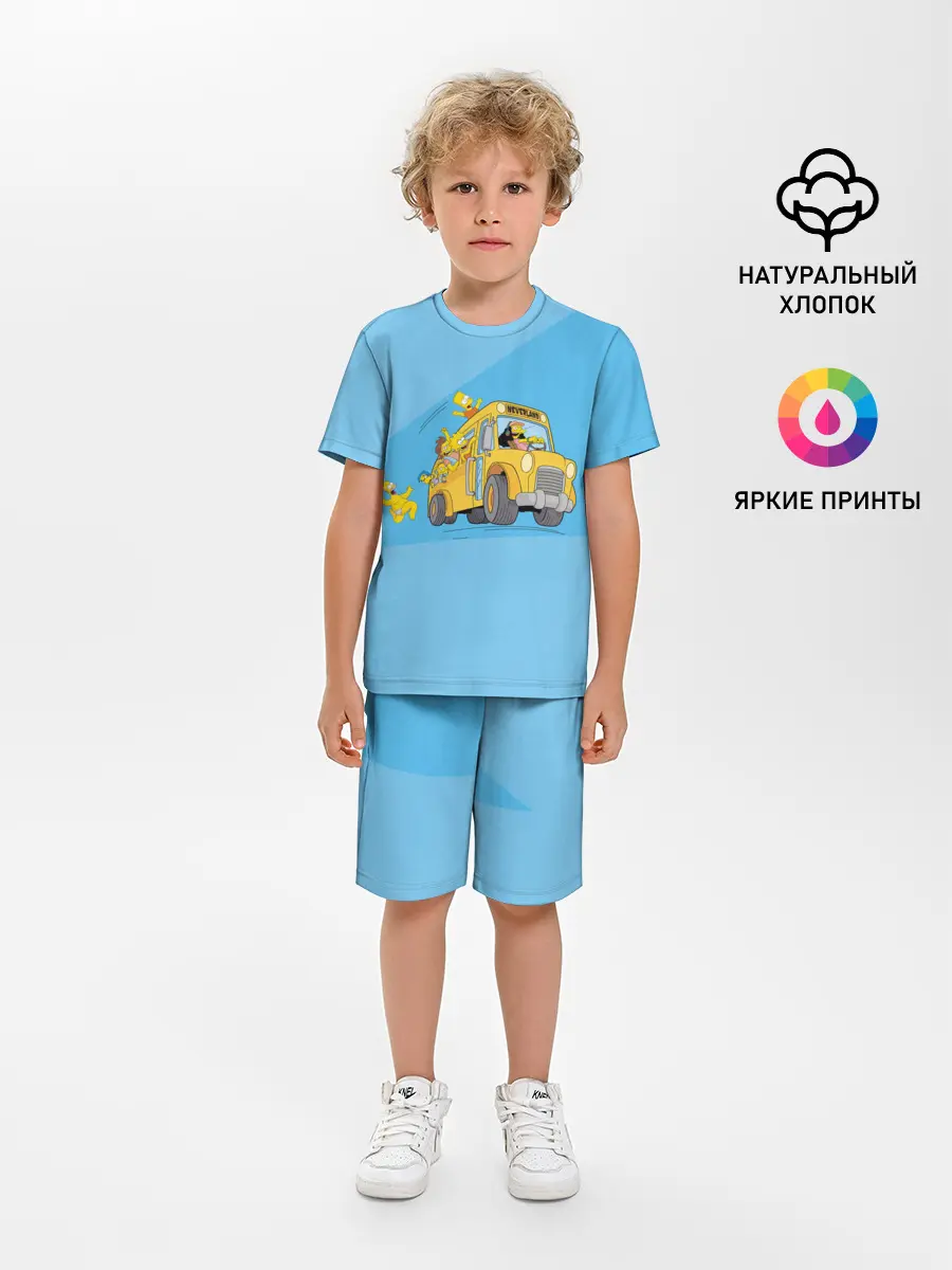 Детская пижама с шортами / Автобус в Неверленд