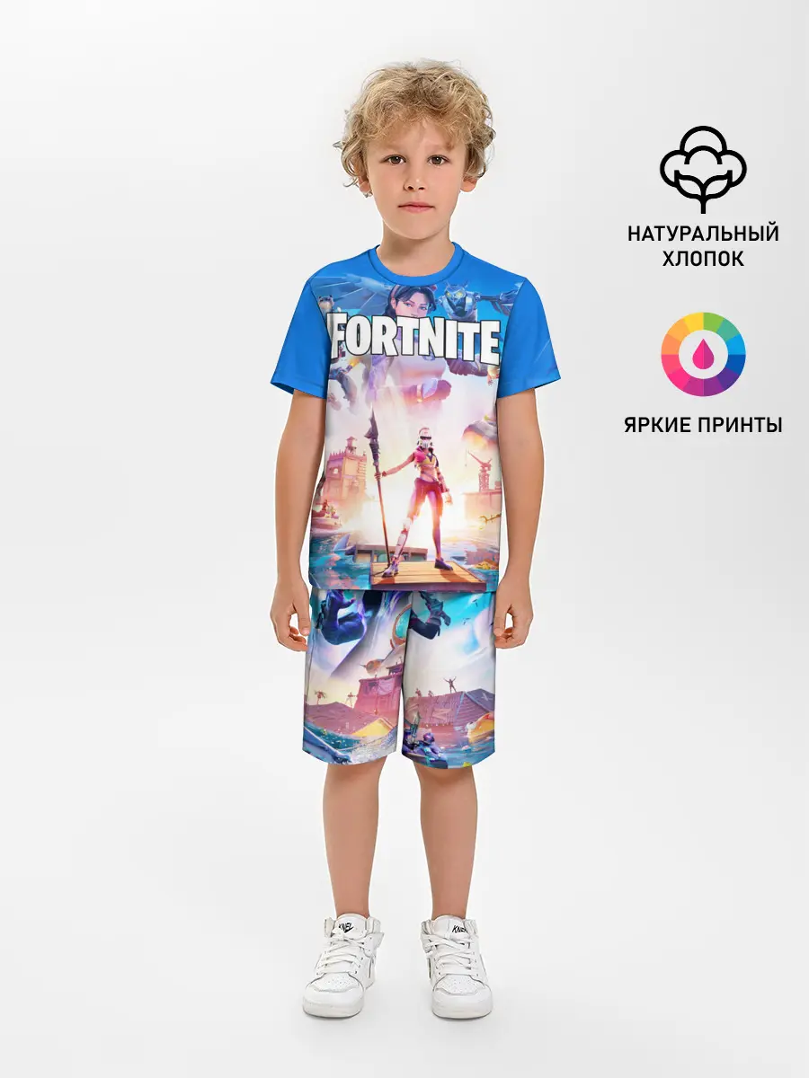 Детская пижама с шортами / ФОРТНАЙТ 3 СЕЗОН