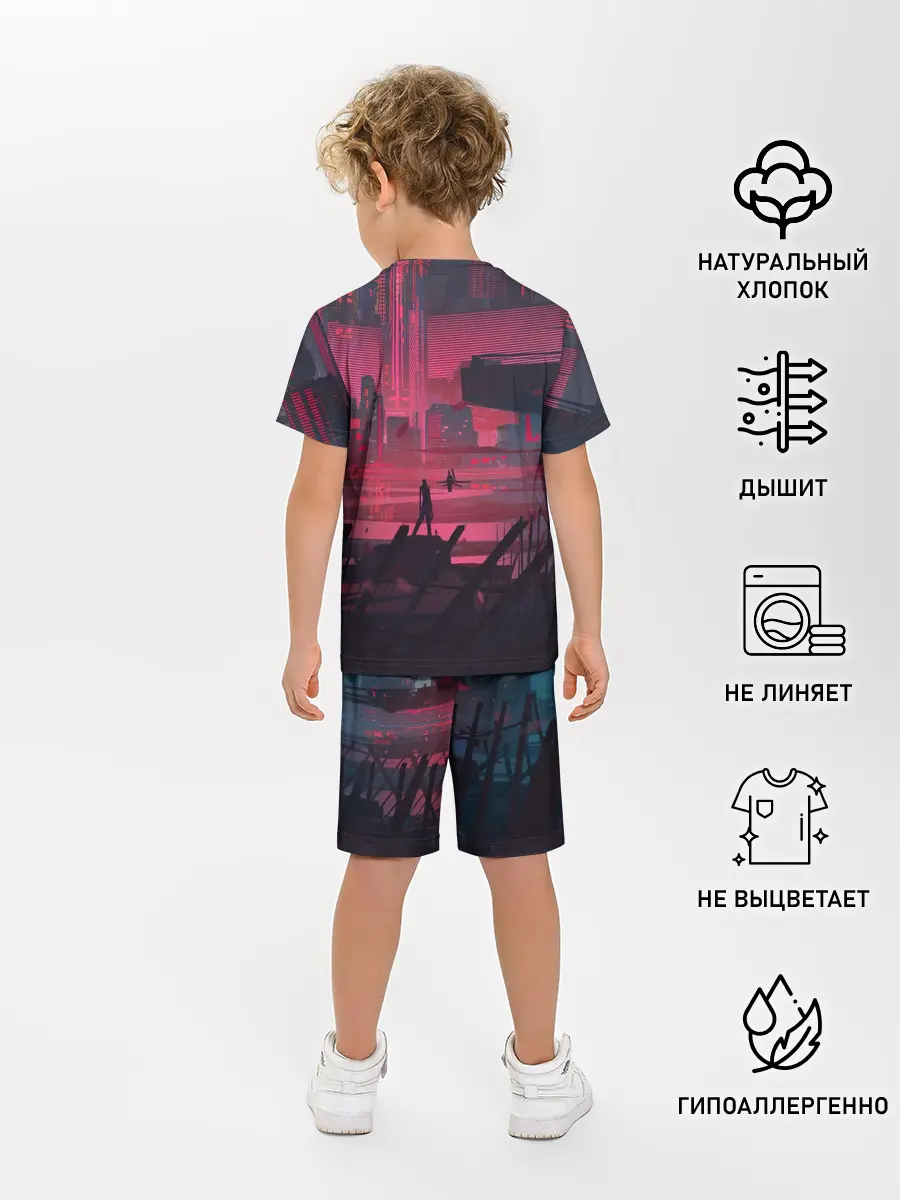 Детская пижама с шортами / Город Будущего