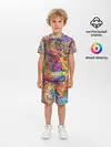 Детская пижама с шортами / НЕОНОВЫЕ ЛИНИИ / АБСТРАКЦИЯ