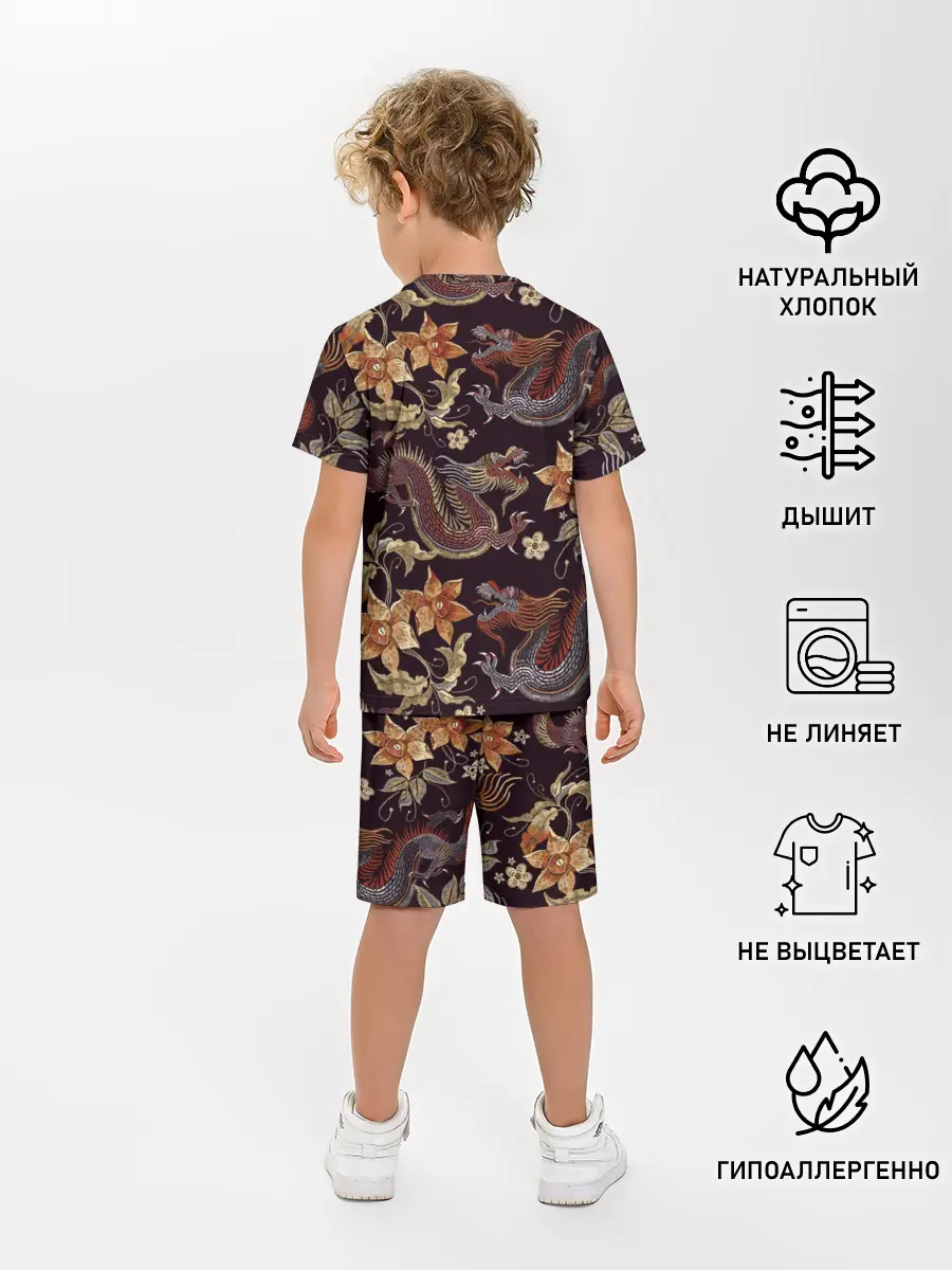 Детская пижама с шортами / Японские драконы