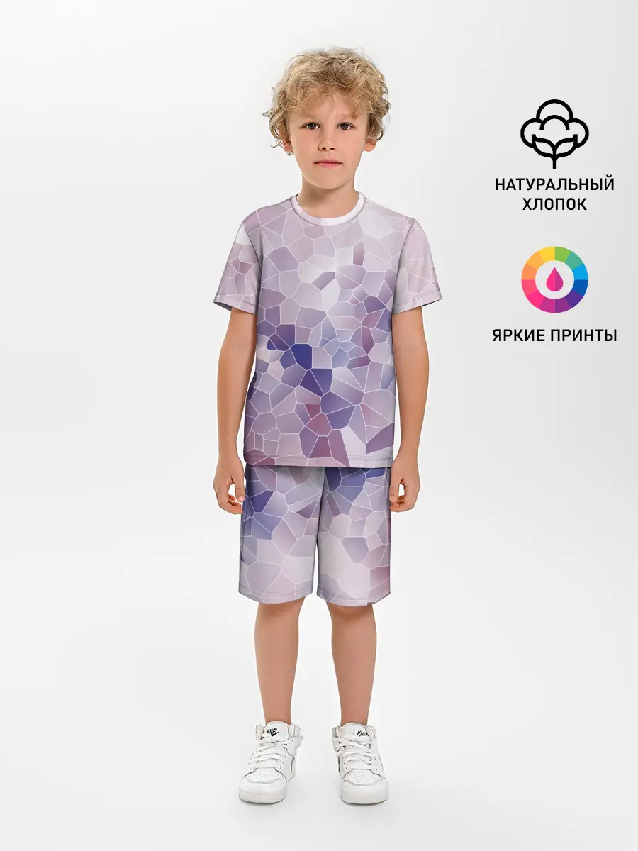 Детская пижама с шортами / Узор Мозаика