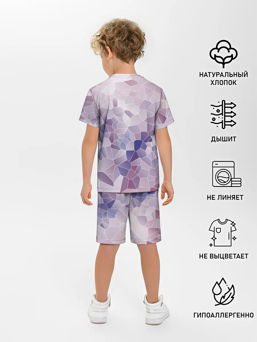 Детская пижама с шортами / Узор Мозаика
